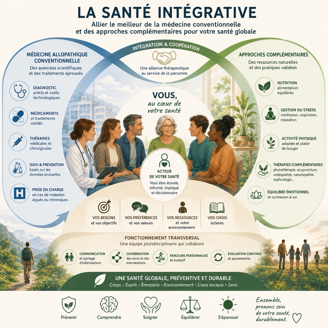 La santé intégrative : allier le meilleur de la médecine conventionnelle et des approches complémentaires pour une santé globale